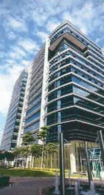 Modern glass office tower